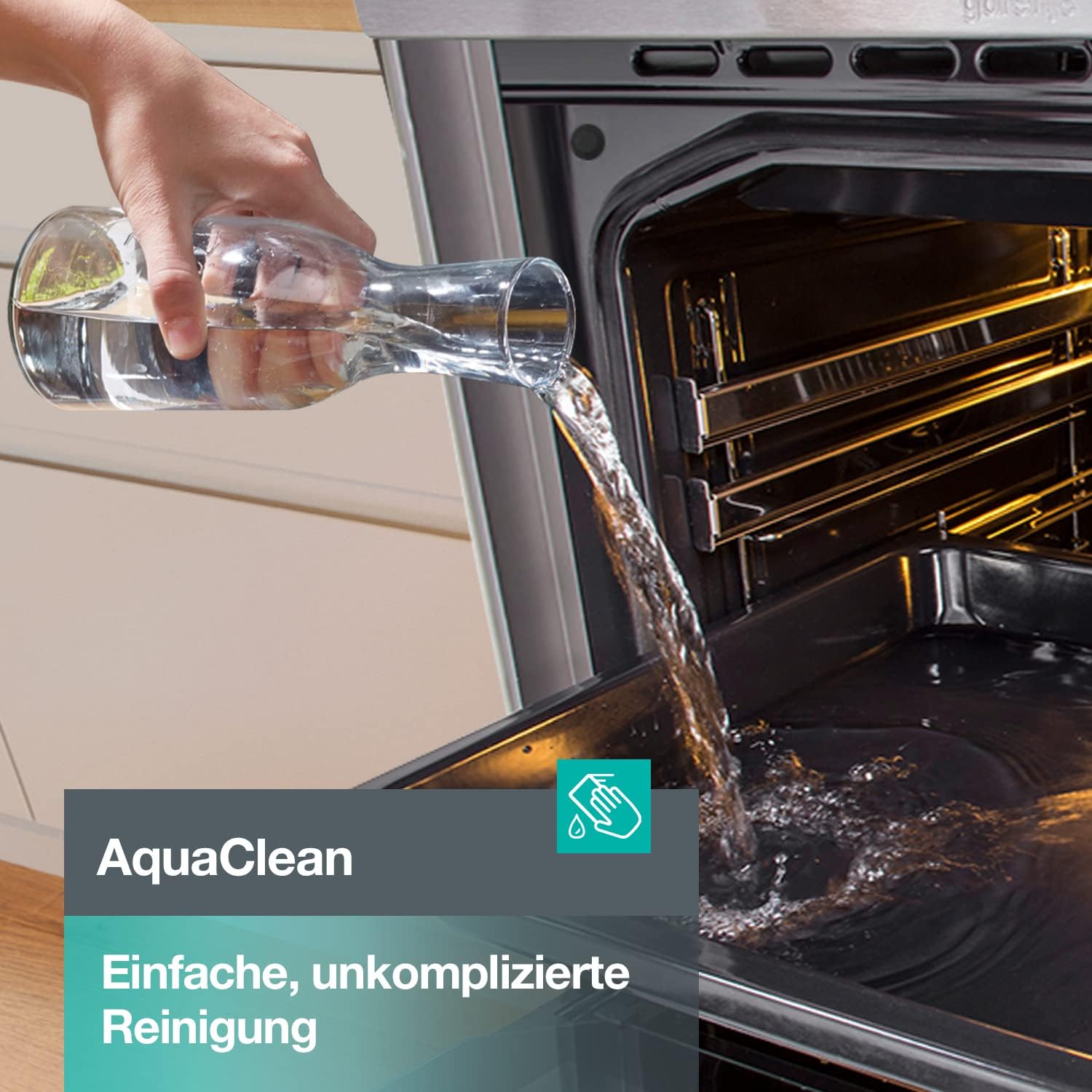 Gorenje GEC6C 40 WD Elektro-Standherd mit Glaskeramik-Kochfeld, 60cm, 71 Liter, Schnellaufheizung, PerfectGrill, Pizzamodus, AquaClean, weiß