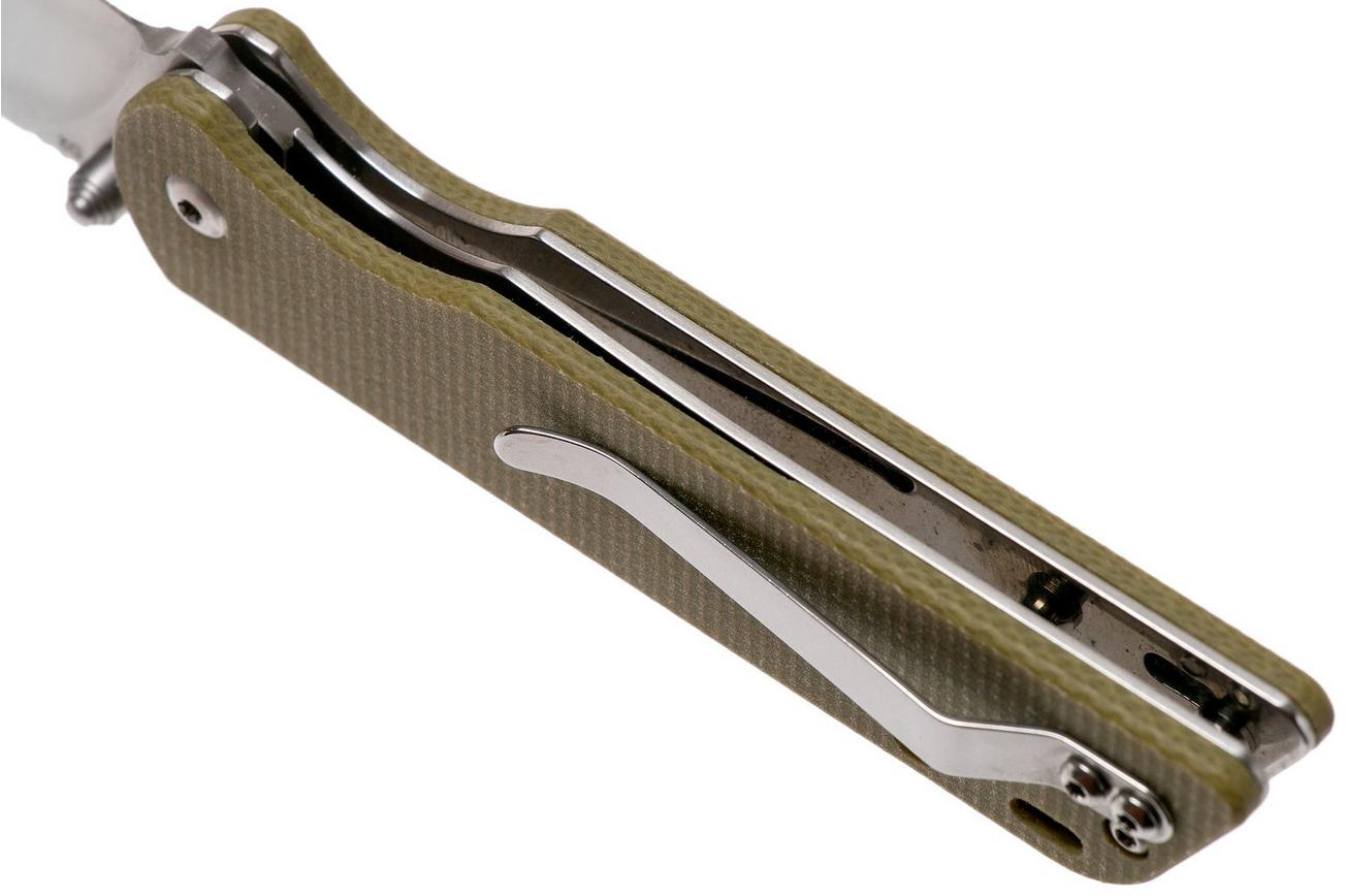QSP Knife Parrot QS102-G Light Green Micarta, zakmes