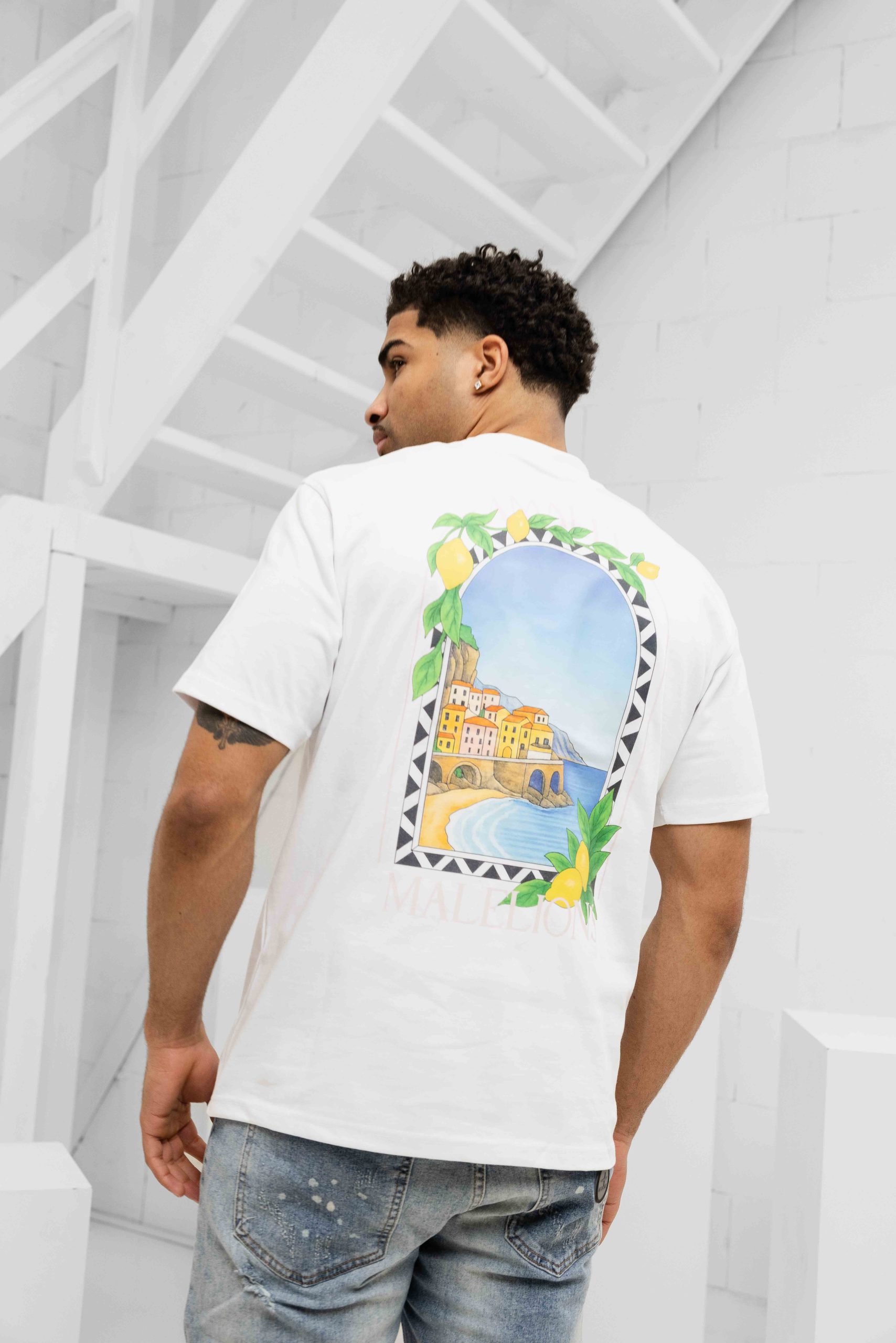 Malelions Amalfi Window T-Shirt Heren Wit