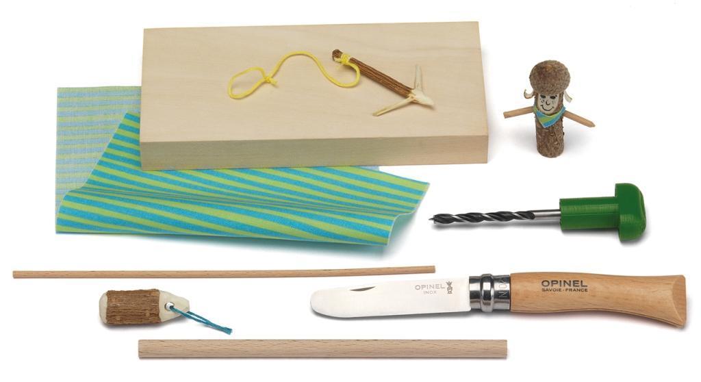 Komplett-Set SCHNITZEN mit Opinel-Kinderschnitzmesser