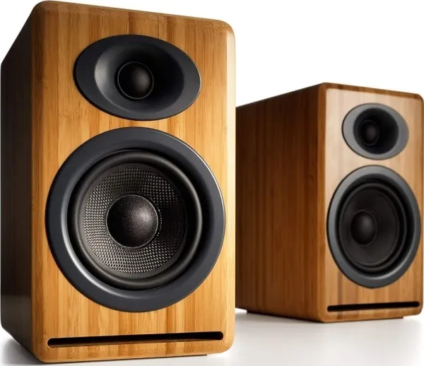 Audioengine P4 - Højttalere - 2-vejs - solid karboniseret bambus