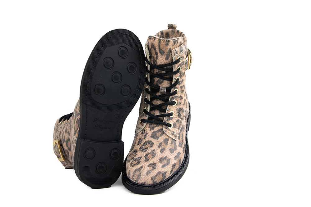 Giga Veterboot Gesp Leopardo Rose