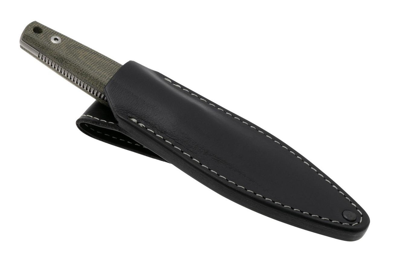 MKM TPF Defense MK-TPFD-GC CPM MagnaCut, Green Canvas Micarta vaststaand mes, Bob Terzuola design