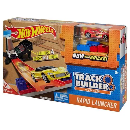 Hot Wheels Track Builder Basis Set mit Fahrzeug Schnellstarter
