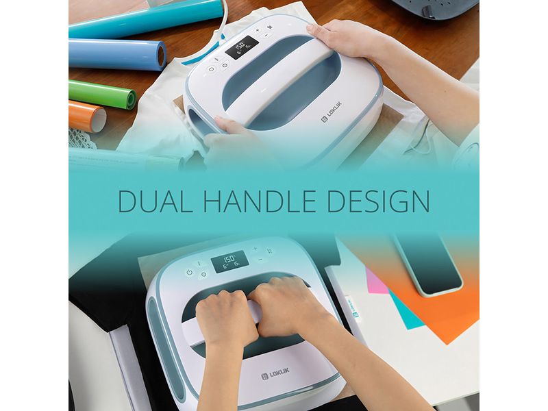LOKLIK Easy Heat Press Weiss/Blau Transferpresse Easy