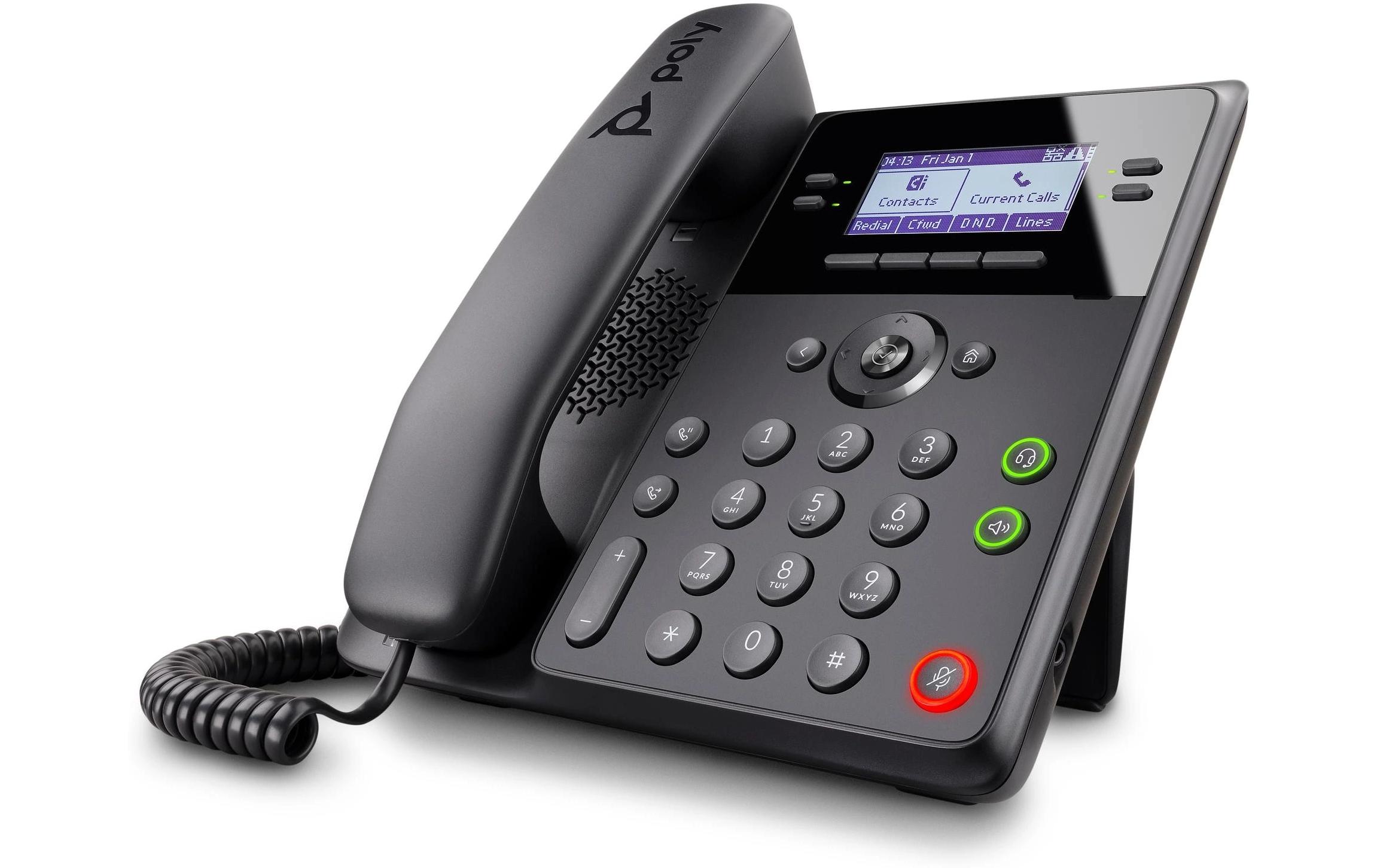 Tischtelefon Poly Edge B30 Schwarz, Google VoiceSicherer Auftritt am Telefon