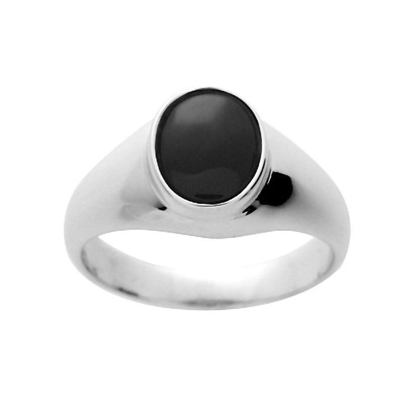 Chevalière homme - Onyx - Argent 925