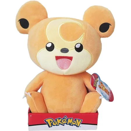 Pokemon Plüsch Teddiursa auf Sockel, 30 cm