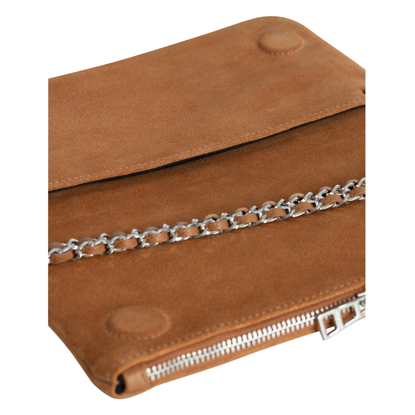 ROCK - Pochette en cuir velours | Marron