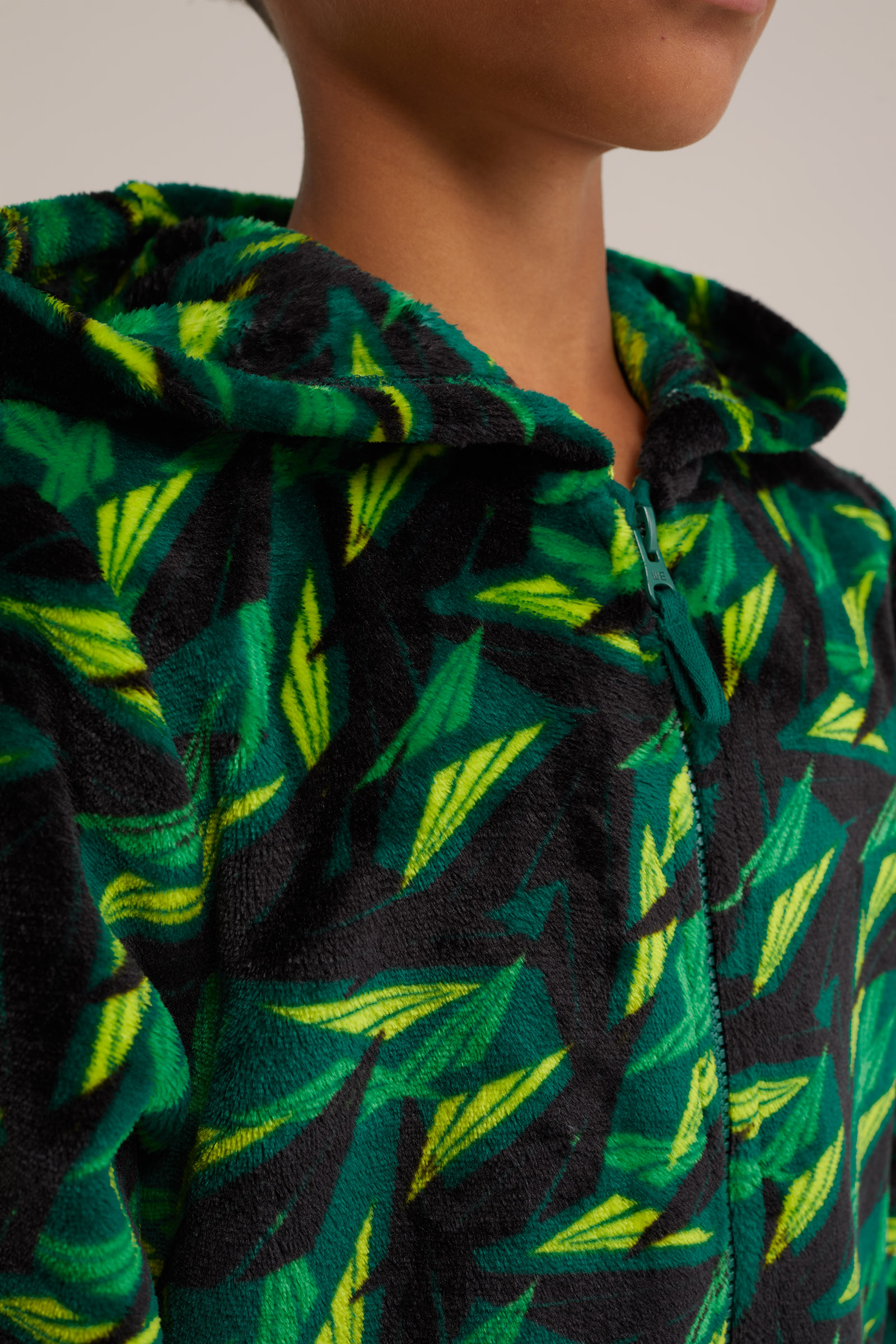 Jongens onesie met dessin WE Fashion Donkergroen