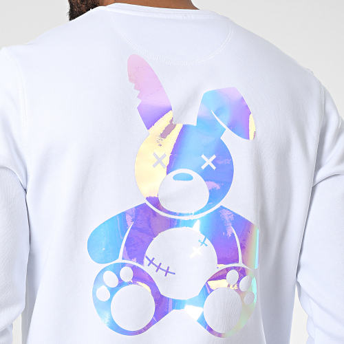 Sweat Crewneck Lapin Laser Blanc
