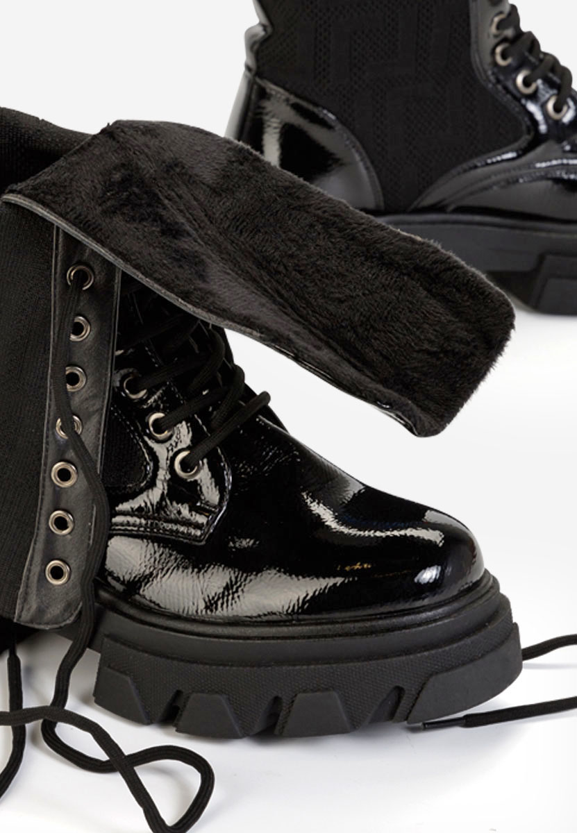Bottines à lacets femme noirs Dorine