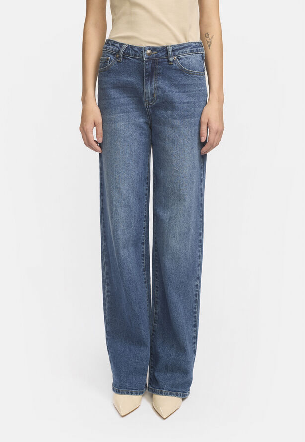 Soft Rebels SRWilla Midwaist Wide Jeans Imagine dark blue