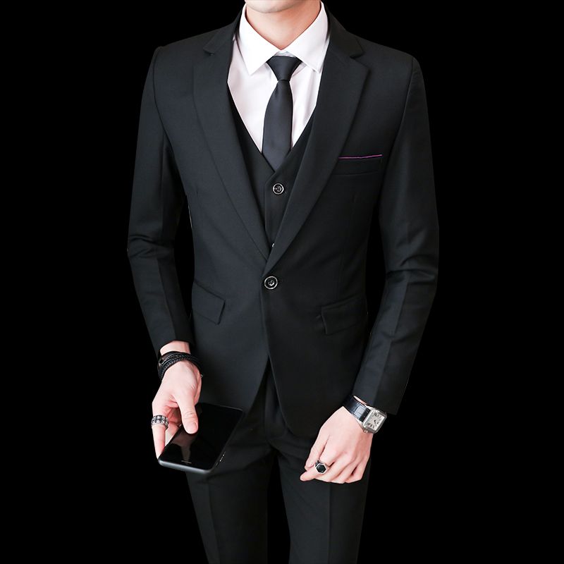 Bay Go Mall - Set: effen blazer + gilet met knopen + pantalon
