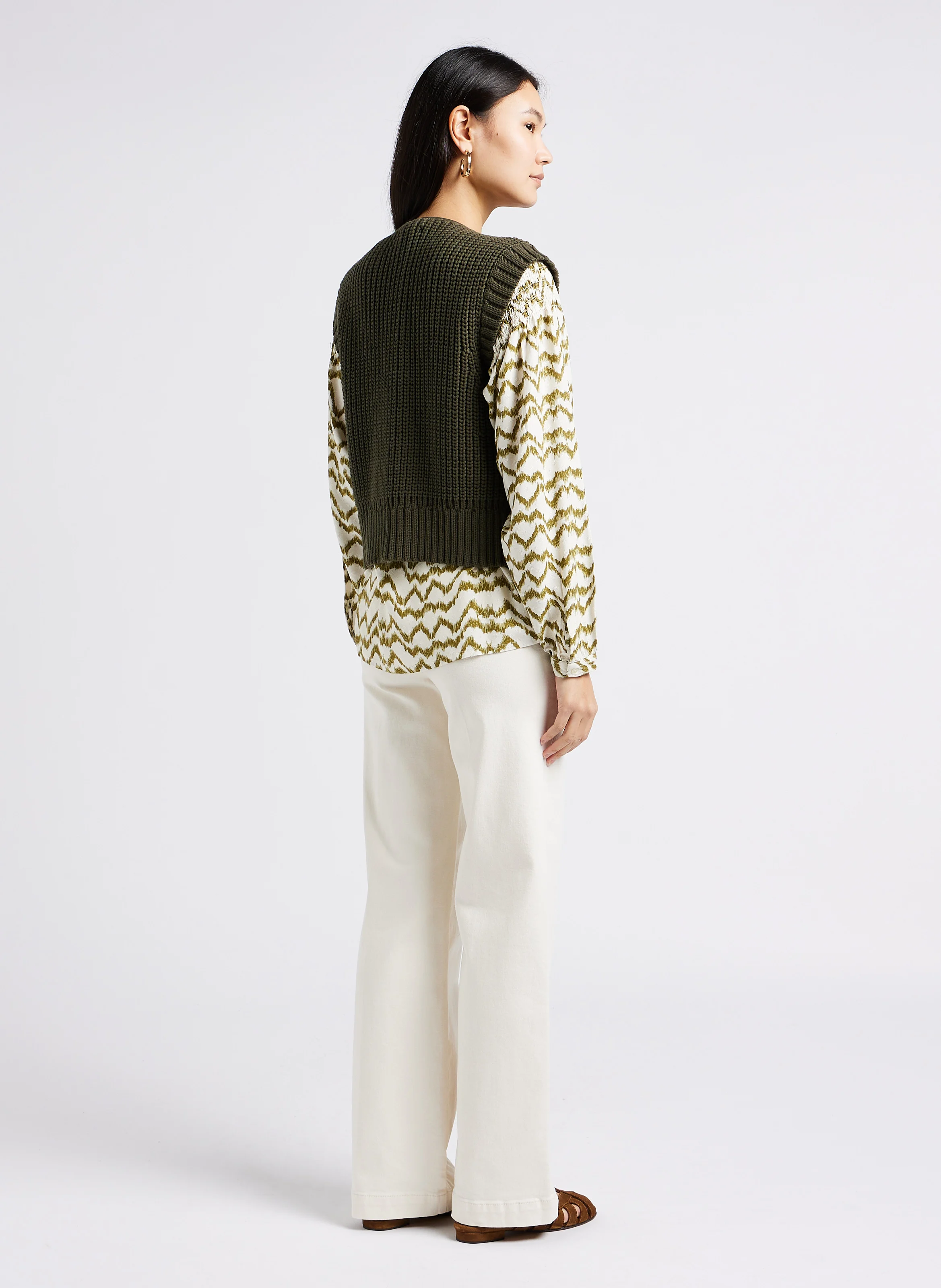 SOPHIE 20 - Sandales plates en cuir | Marron