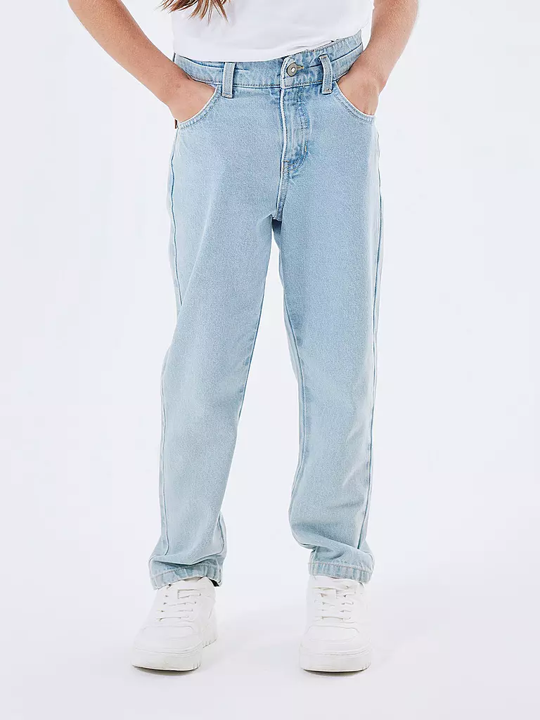 NAME IT Mädchen Jeans Baggy Fit NKFBELLA hellblau