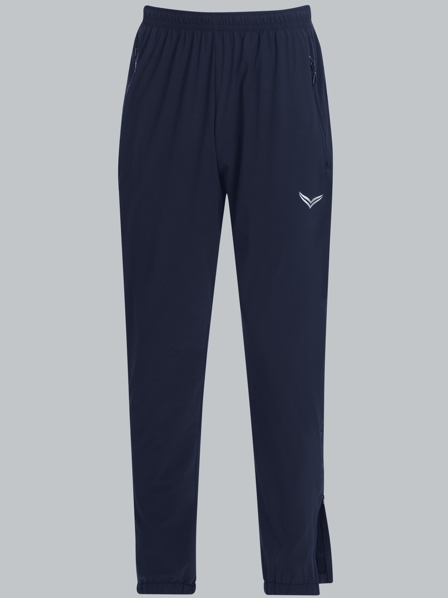 Freizeithose mit Bein-Reißverschluss Navy