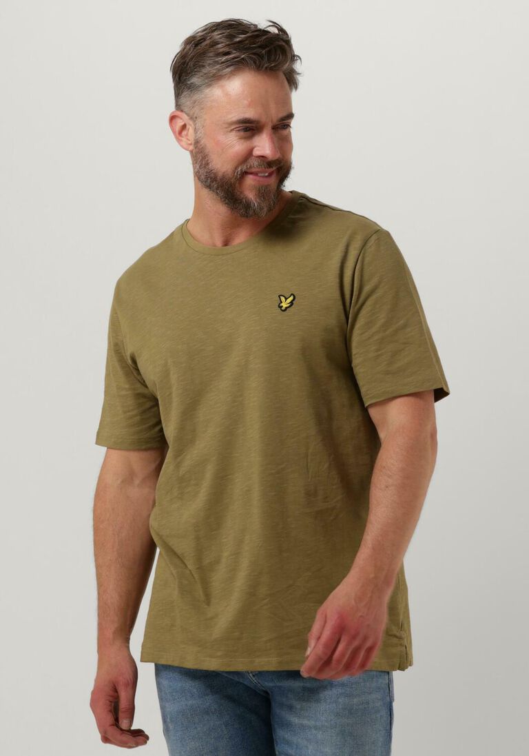 LYLE & SCOTT olijf lyle & scott t-shirt slub t-shirt