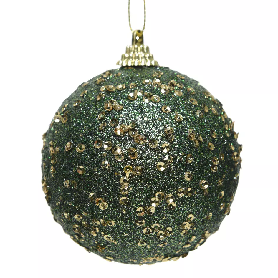 Lot de 12 boules de Noël (D80 mm) Alifa Vert sapin
