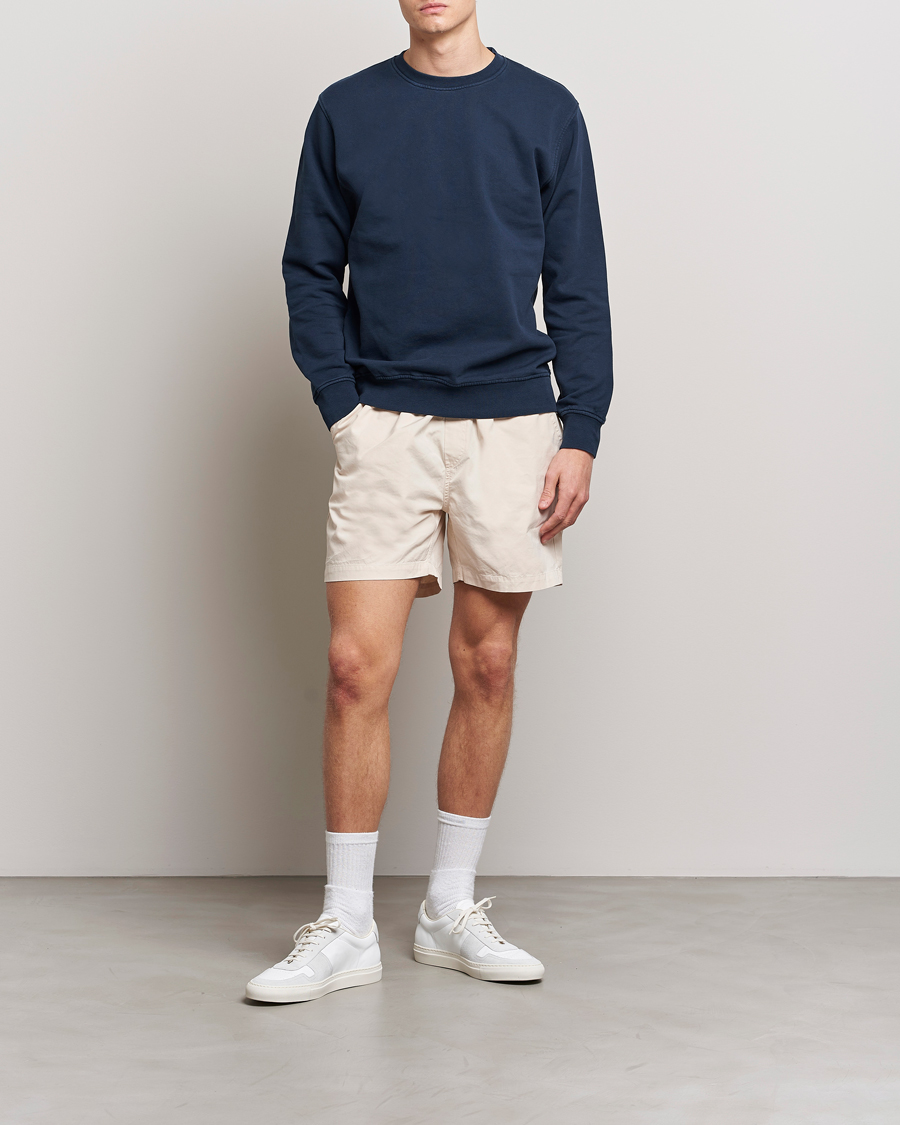 Colorful Standard Classic Organic Twill Drawstring Shorts Ivory White