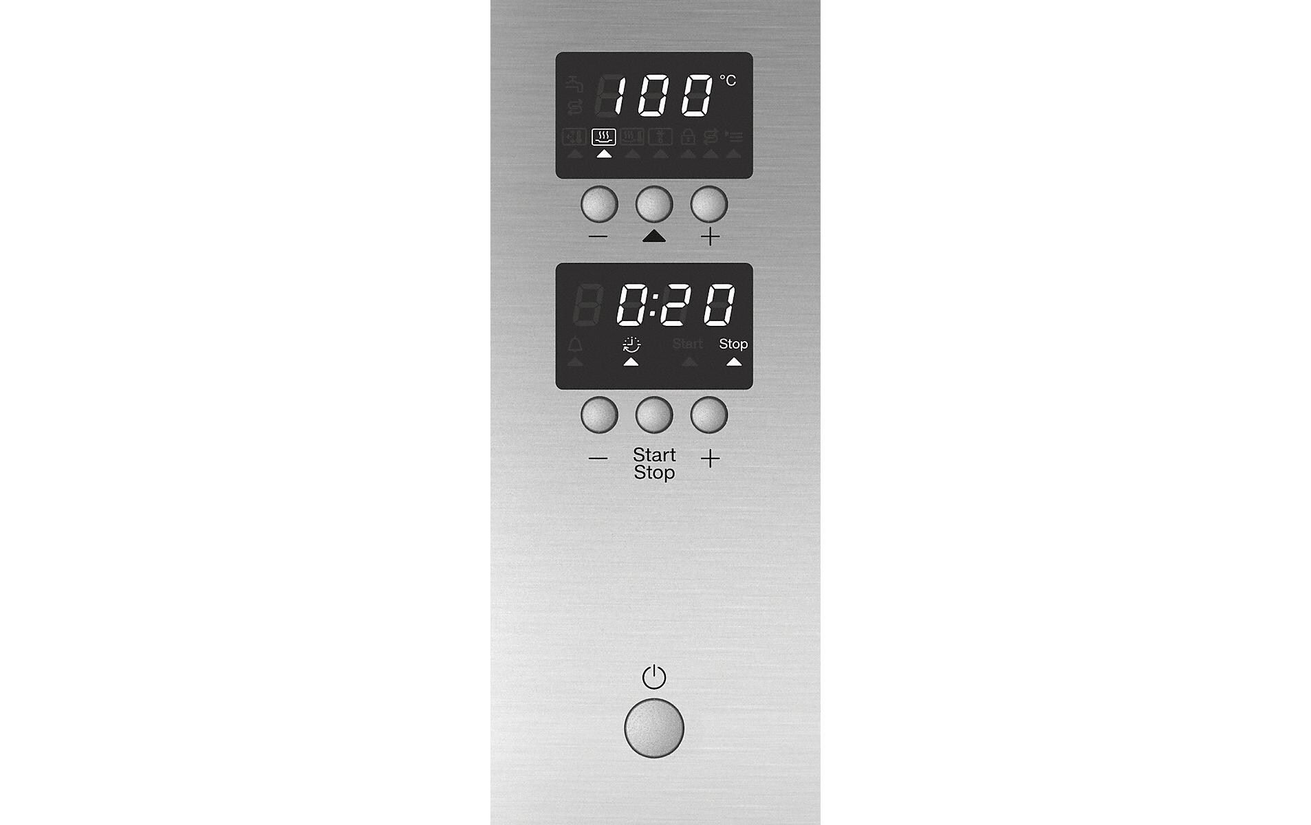 Einbausteamer DGD 7635 Edelstahl/Schwarz<br>Dampfgarer