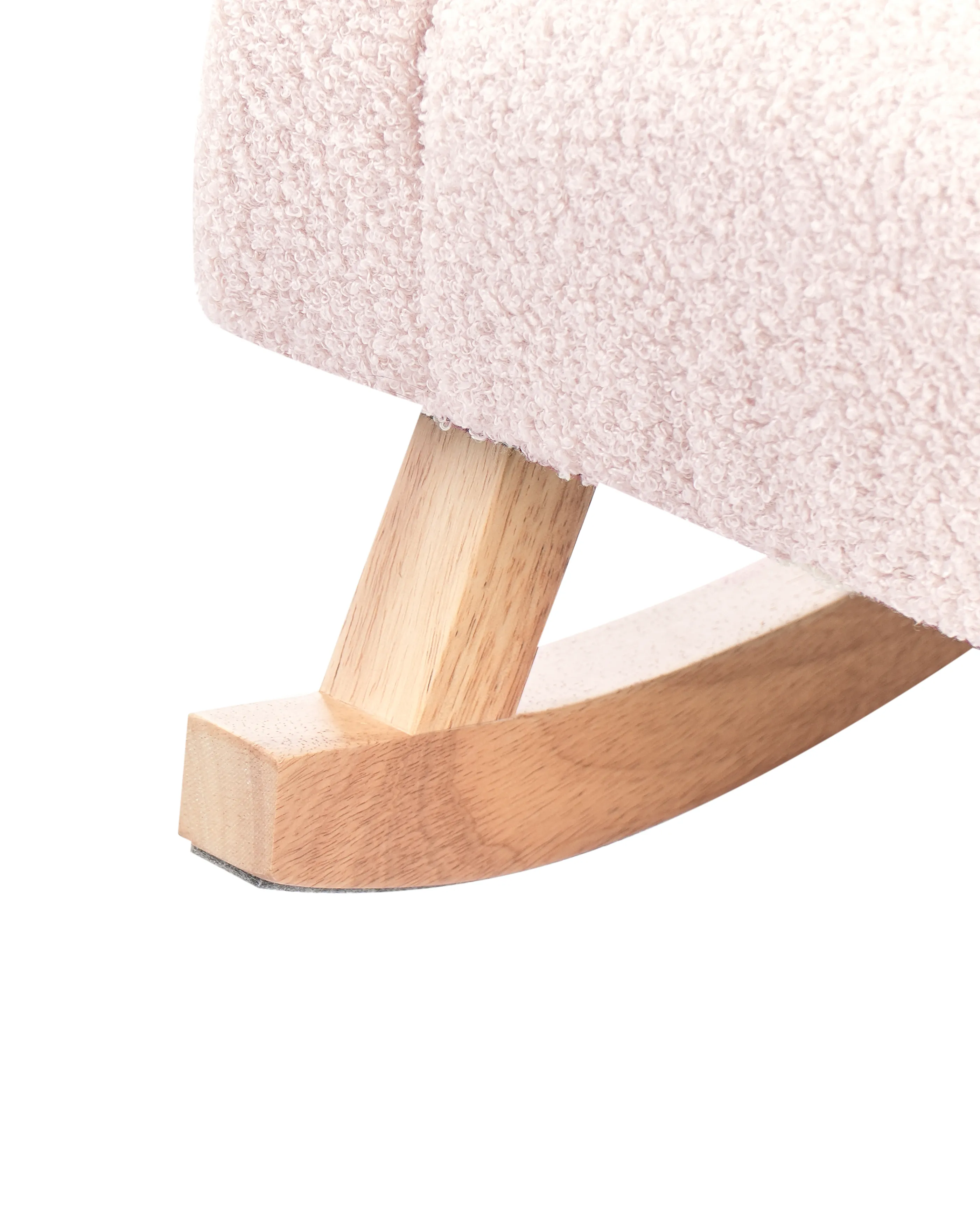 Kinderschommelstoel HUG Bouclé Pastelroze