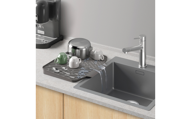 Metaltex Gravity-Duo Abtropfmatte beidseitig Verwendbar 40 x 33 cm