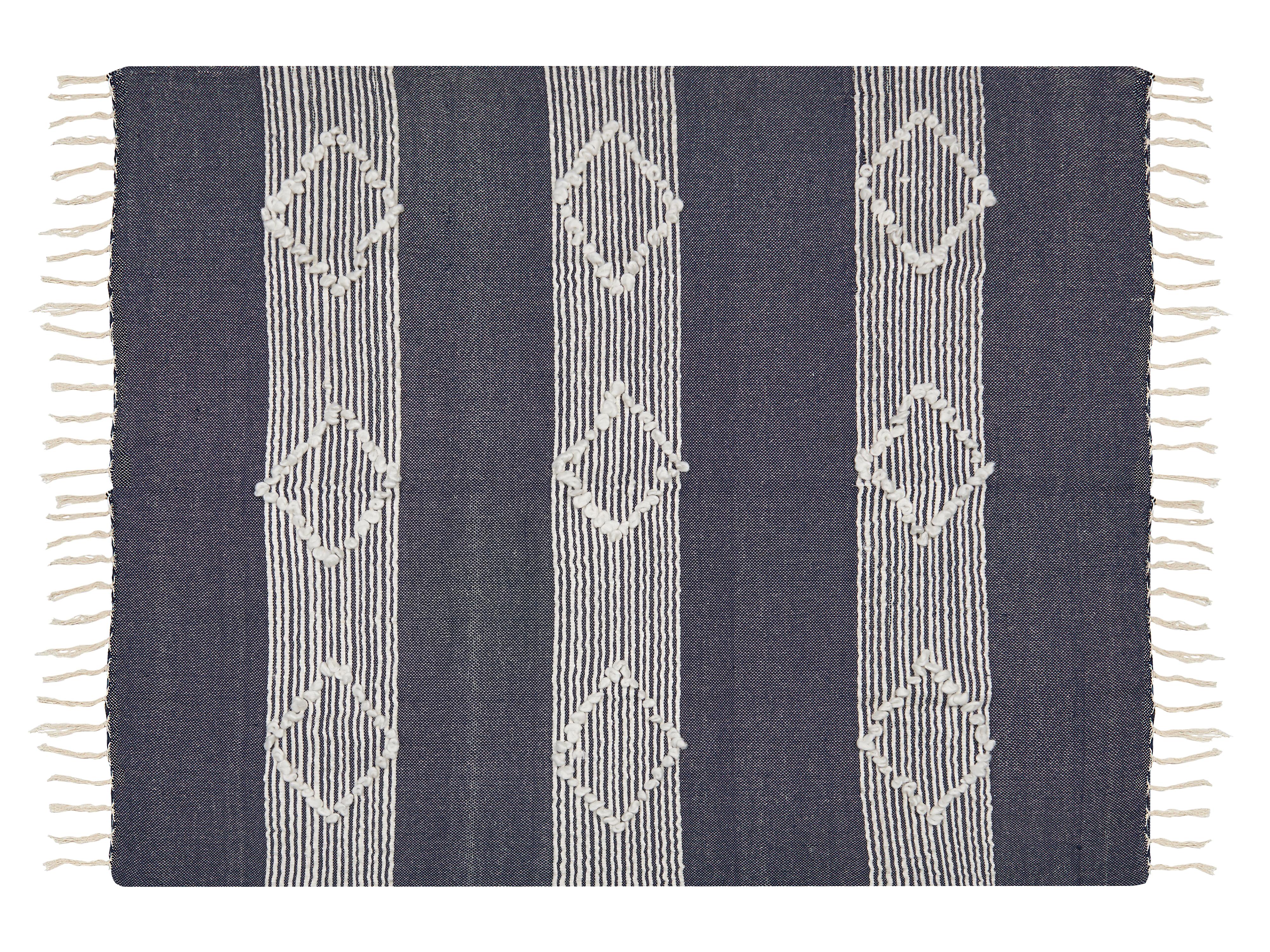 Plaid NEMLI Stof 130 x 150 cm Donkerblauw