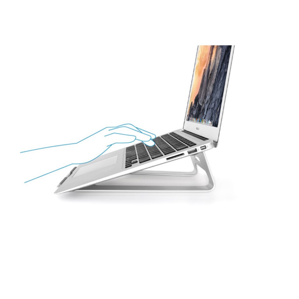 MacBook Alu Hybrid Laptop Ständer Halter - Silber