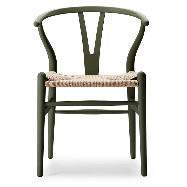 Carl Hansen - CH24 Soft Wishbone Chair Ilse Crawford, Buche soft seaweed / Naturgeflecht