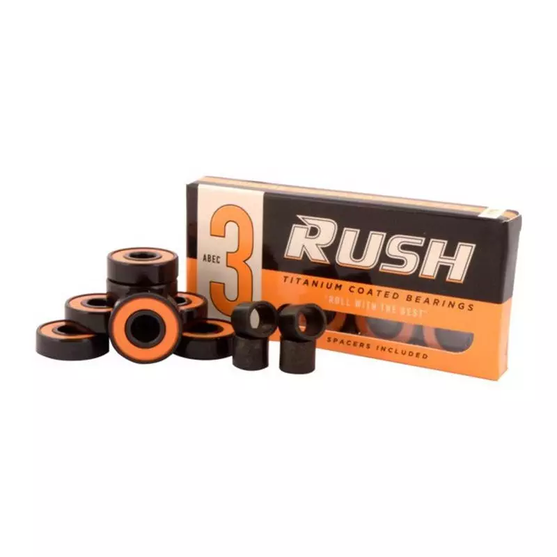 Roulements Skateboard RUSH Roulements Jeu De 8 Abec 3 Orange