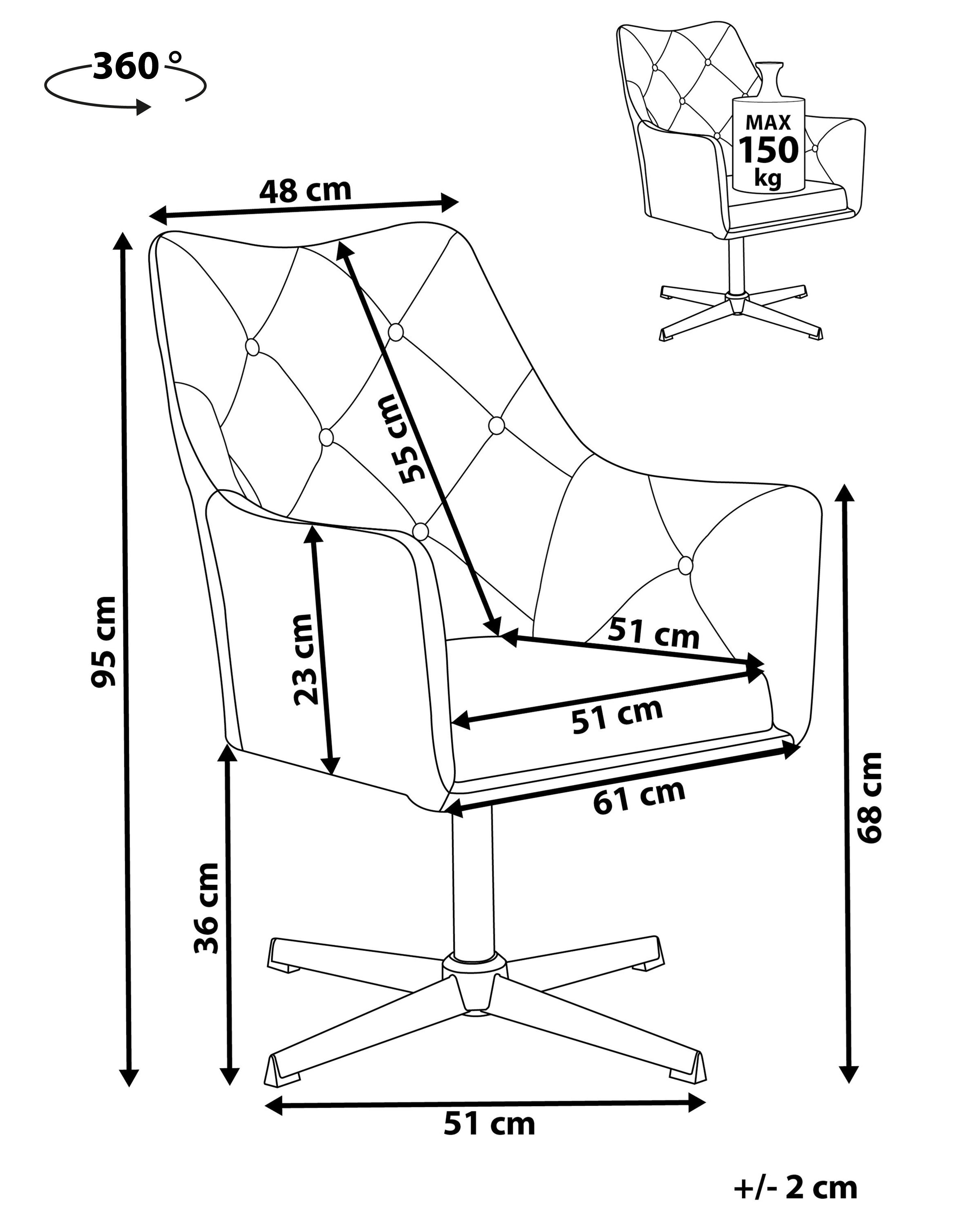 Draaifauteuil VAKSALA Fluweel Donkergroen