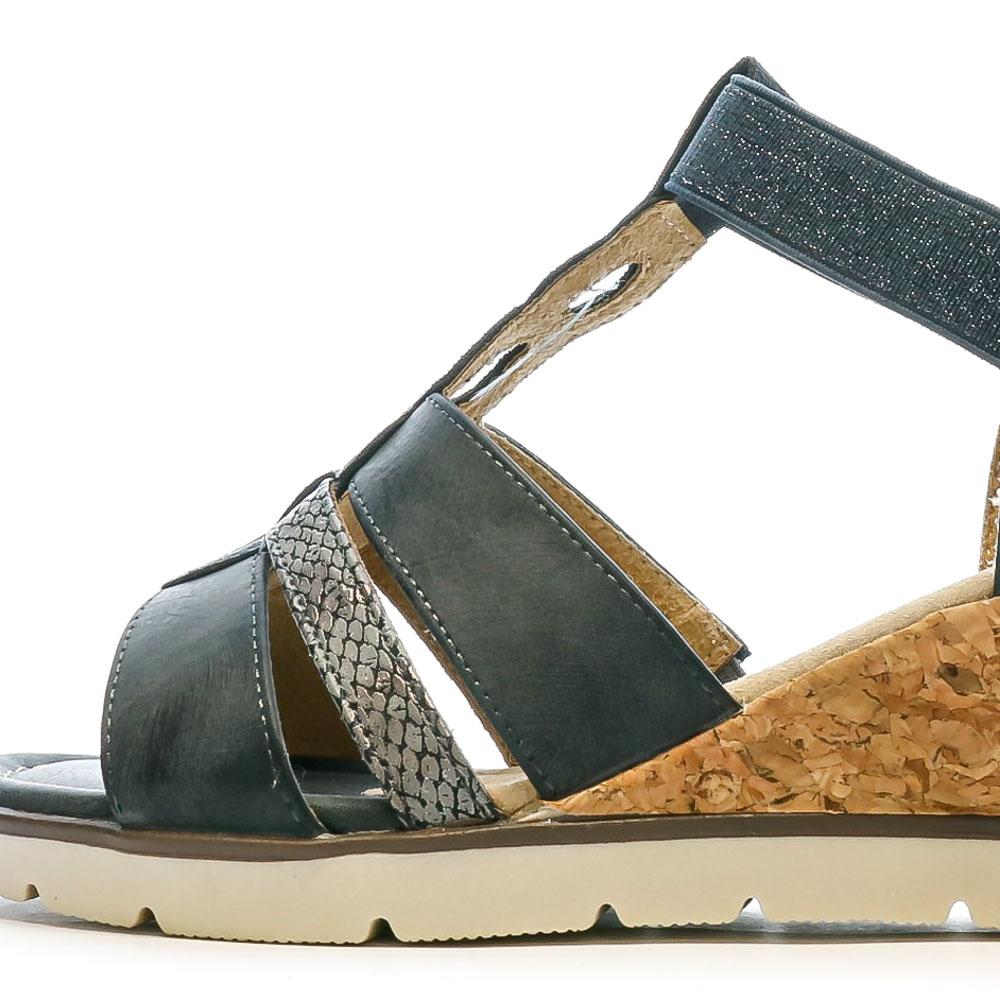 Relife Sandales compensées Bleu Femme Relife Jinkat