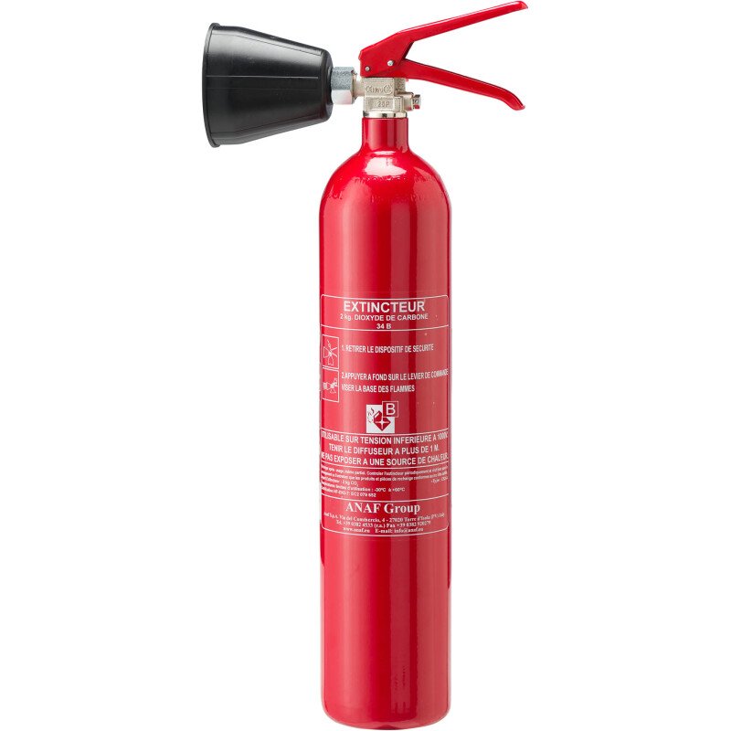 Extincteur CO2 avec diffuseur - 2 Kg