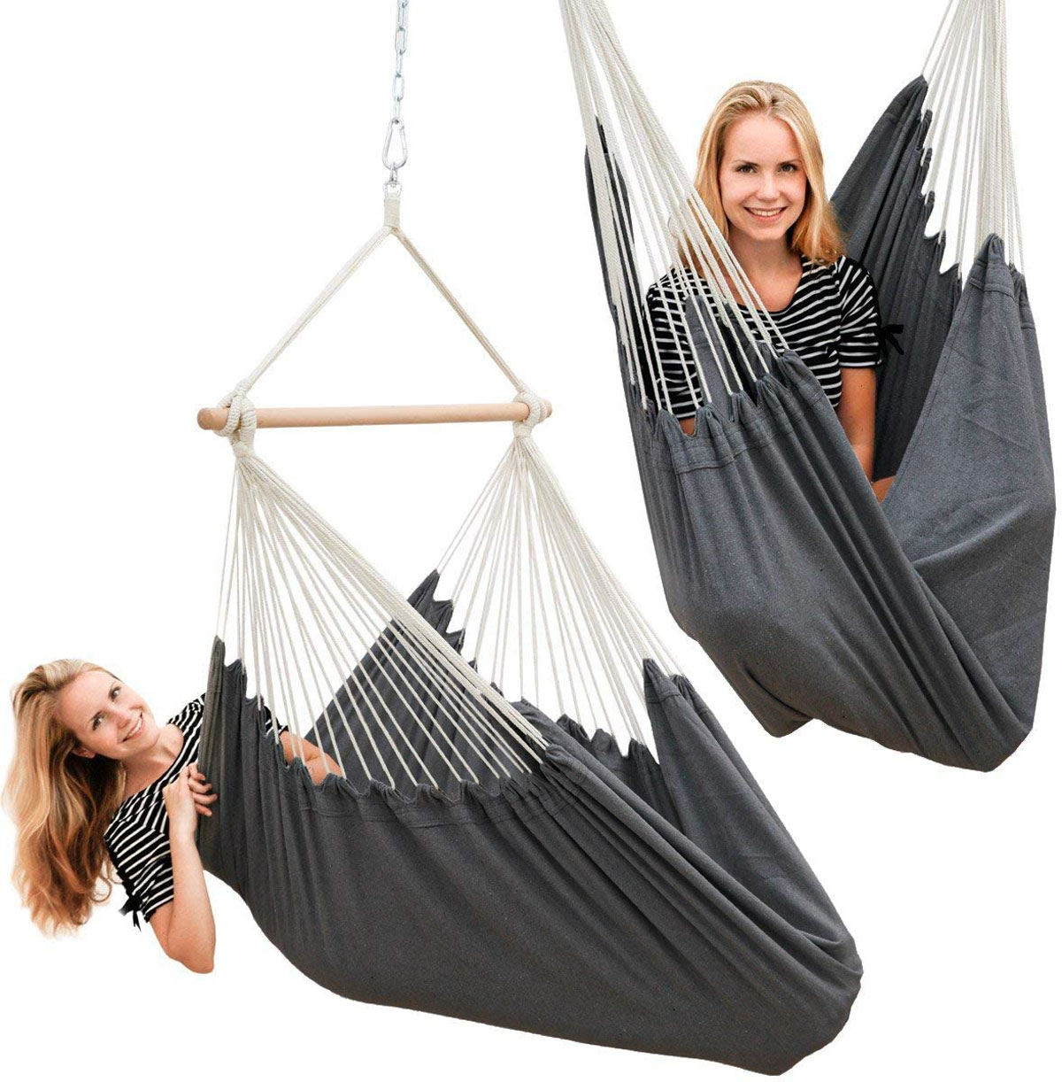AMANKA 185 x 130 XXL hangstoel - Grey