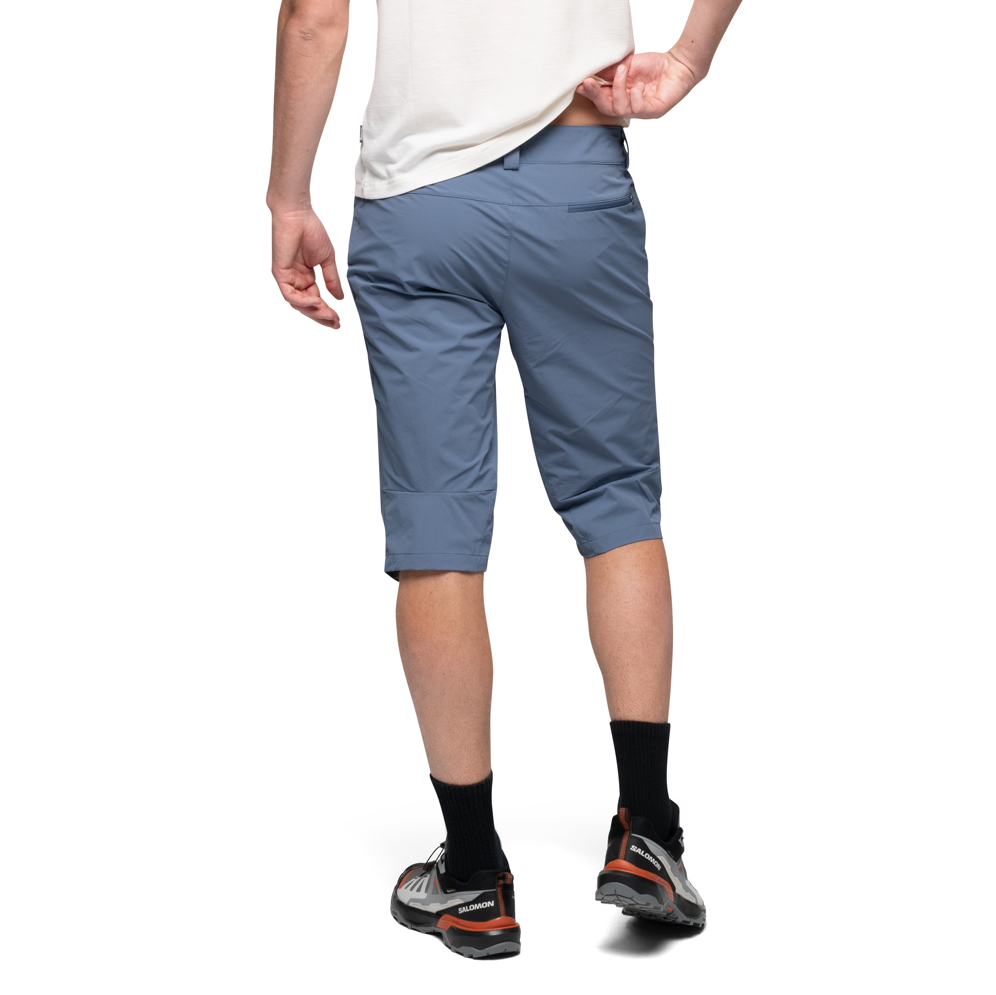 Vandre Light Softshell Long Shorts Men Granite Blue