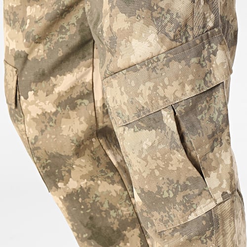 Pantalon Cargo Beige Marron Camouflage