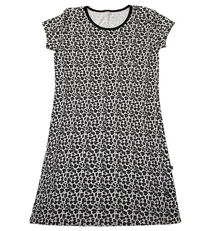 Say-So Nachthemd - Grau Meliert m. Leopard
