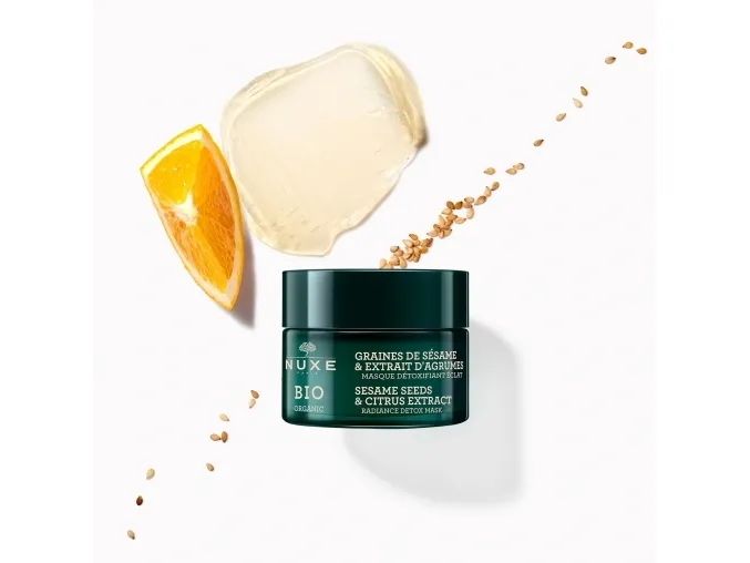 Nuxe NUXE BIO Illuminating Detoxifying Mask - Citrus- og sesamfrøekstrakt 50 ml