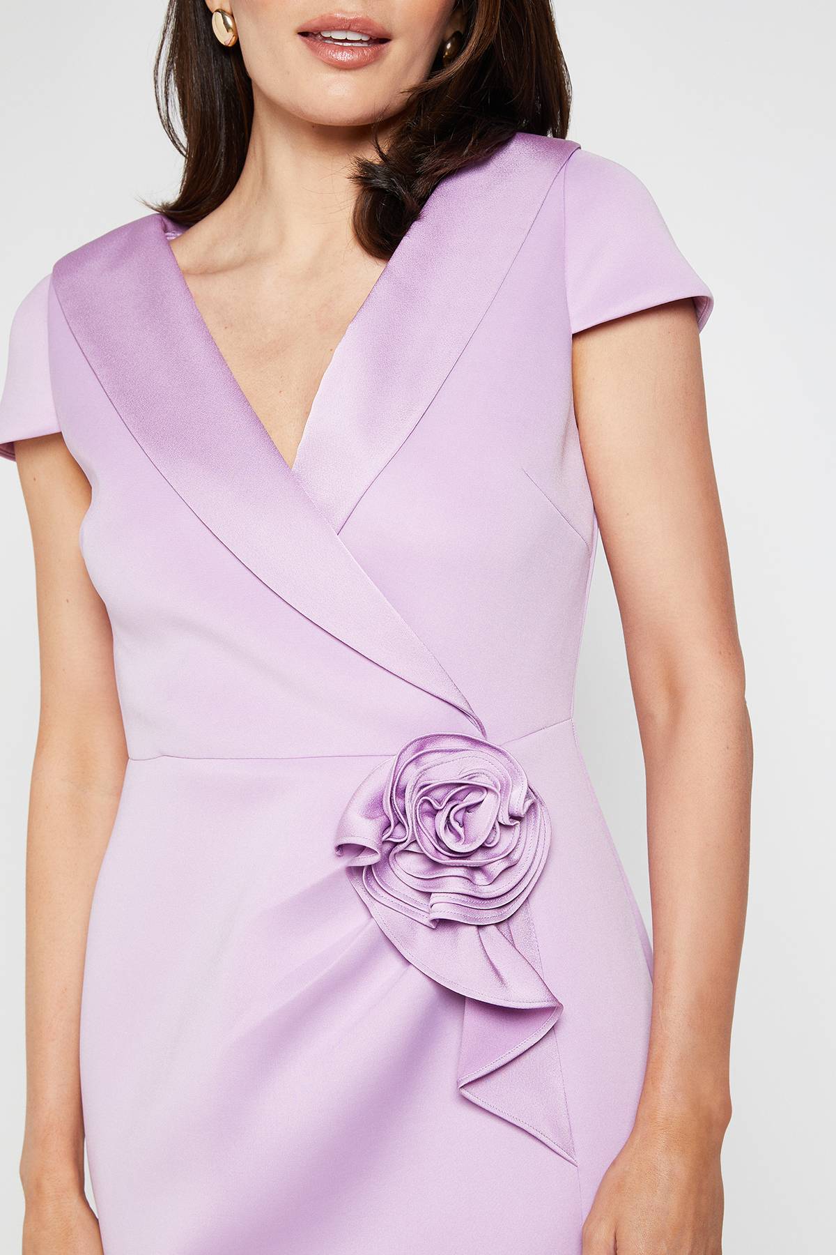 Wallis Robe Midi Moulante En Scuba Avec Corsage Pour Occasions Spéciales