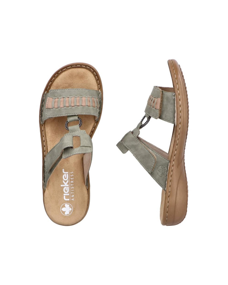 Rieker dame slip on sandal - grøn