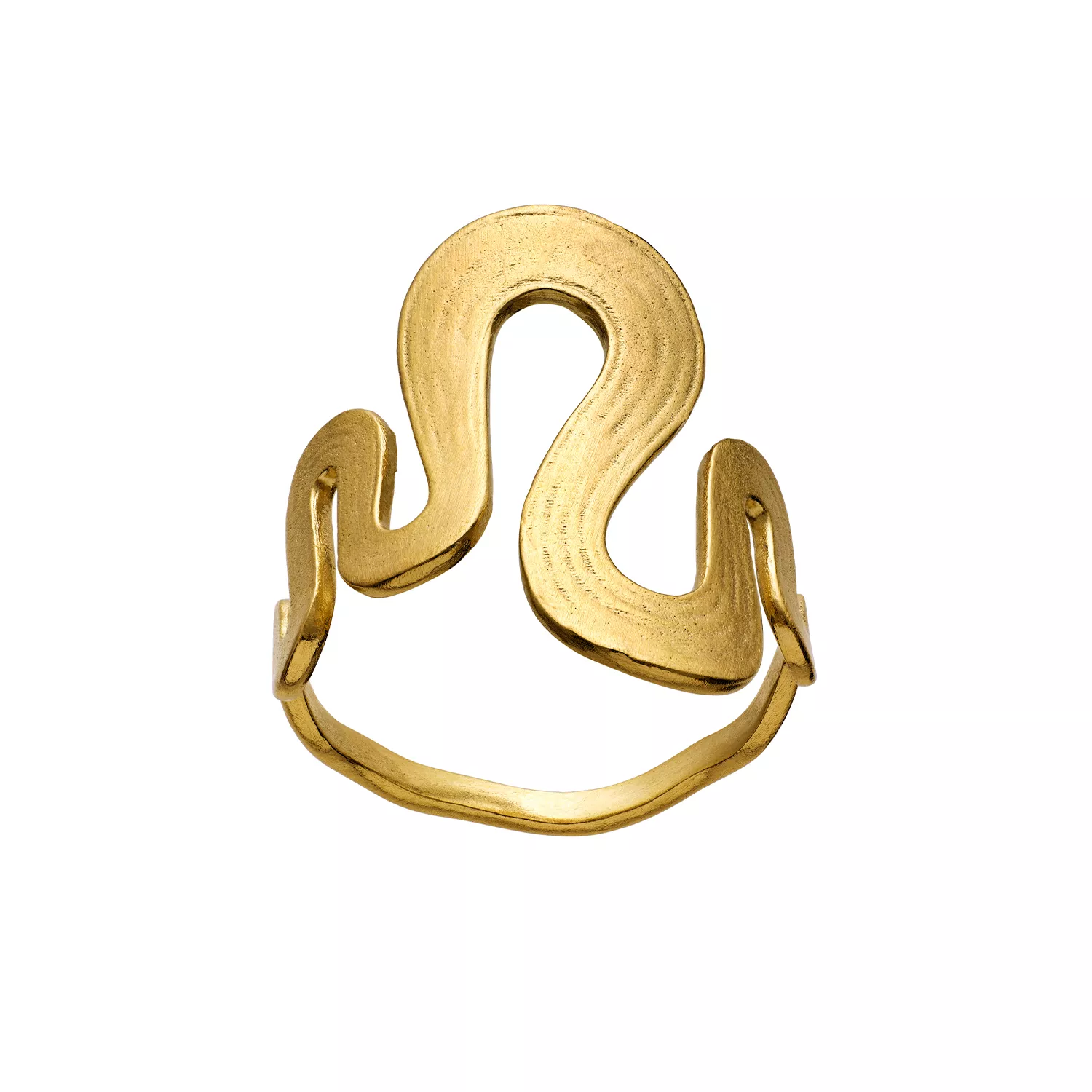 Maanesten Sasja Ring 18 kt. Forgyldt Sølv 4796A