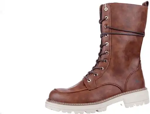 1437-503-307 Mustang cognac - maat 43 veterboot cognac - maat 43 Calandschoen