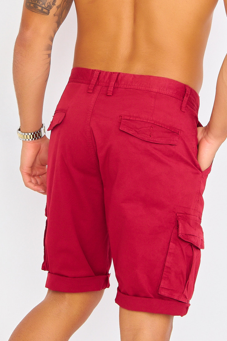 Short cargo rouge