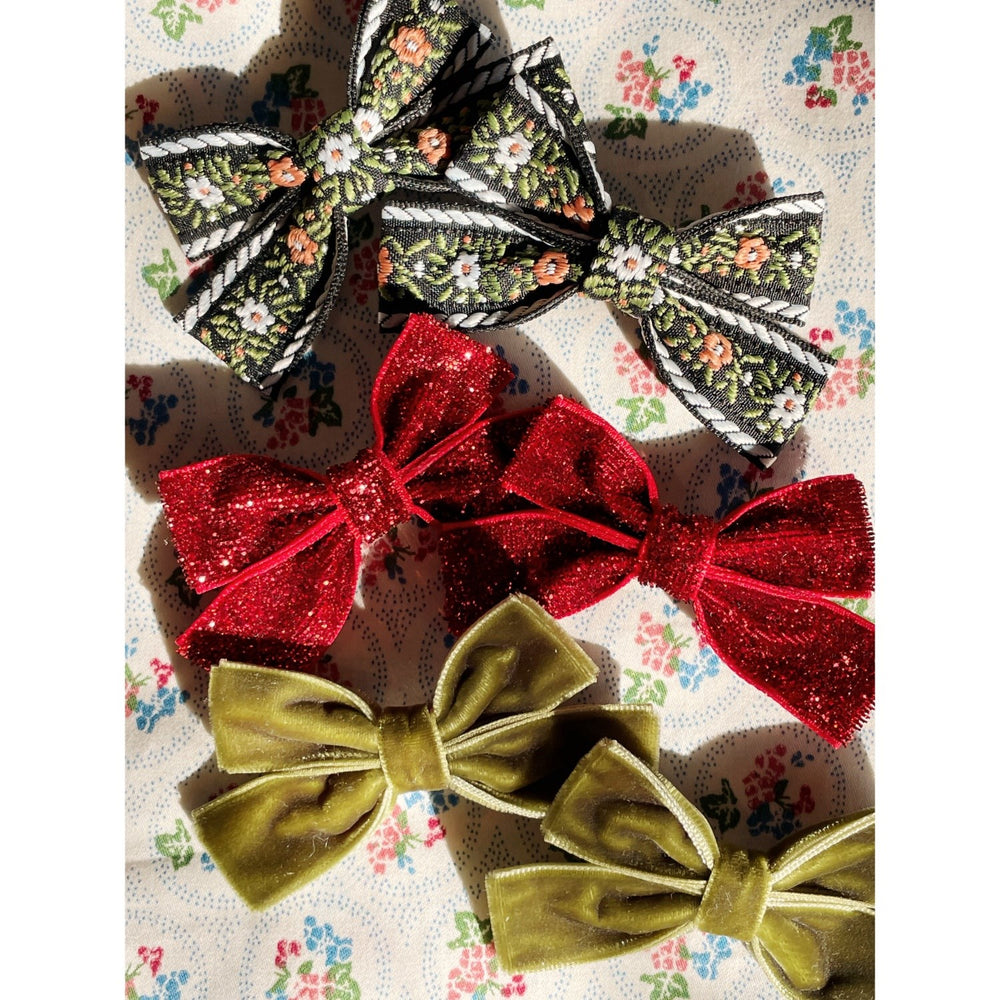 Køb Konges Sløjd Red/Green 6 Pak Micki Sløjfe Hair Clips
