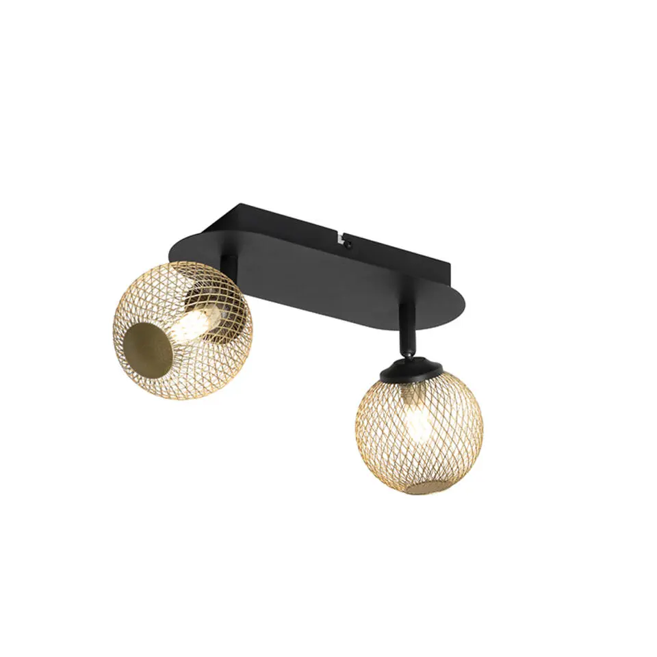 Qazqa opbouwspots athens goudkleurig g9