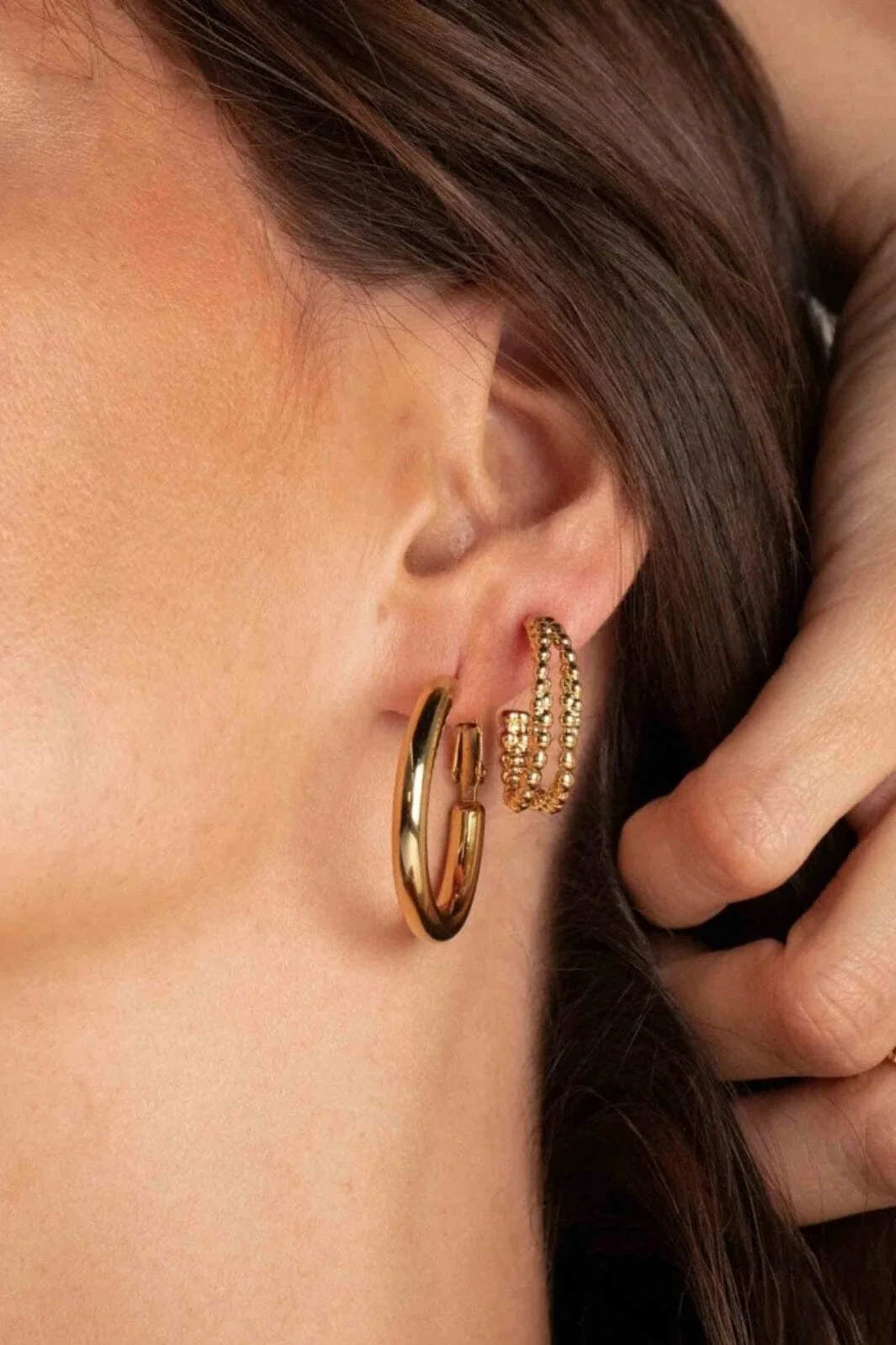 Mellow Moon Claire Hoop Øreringe BM1098E0500 forgyldt