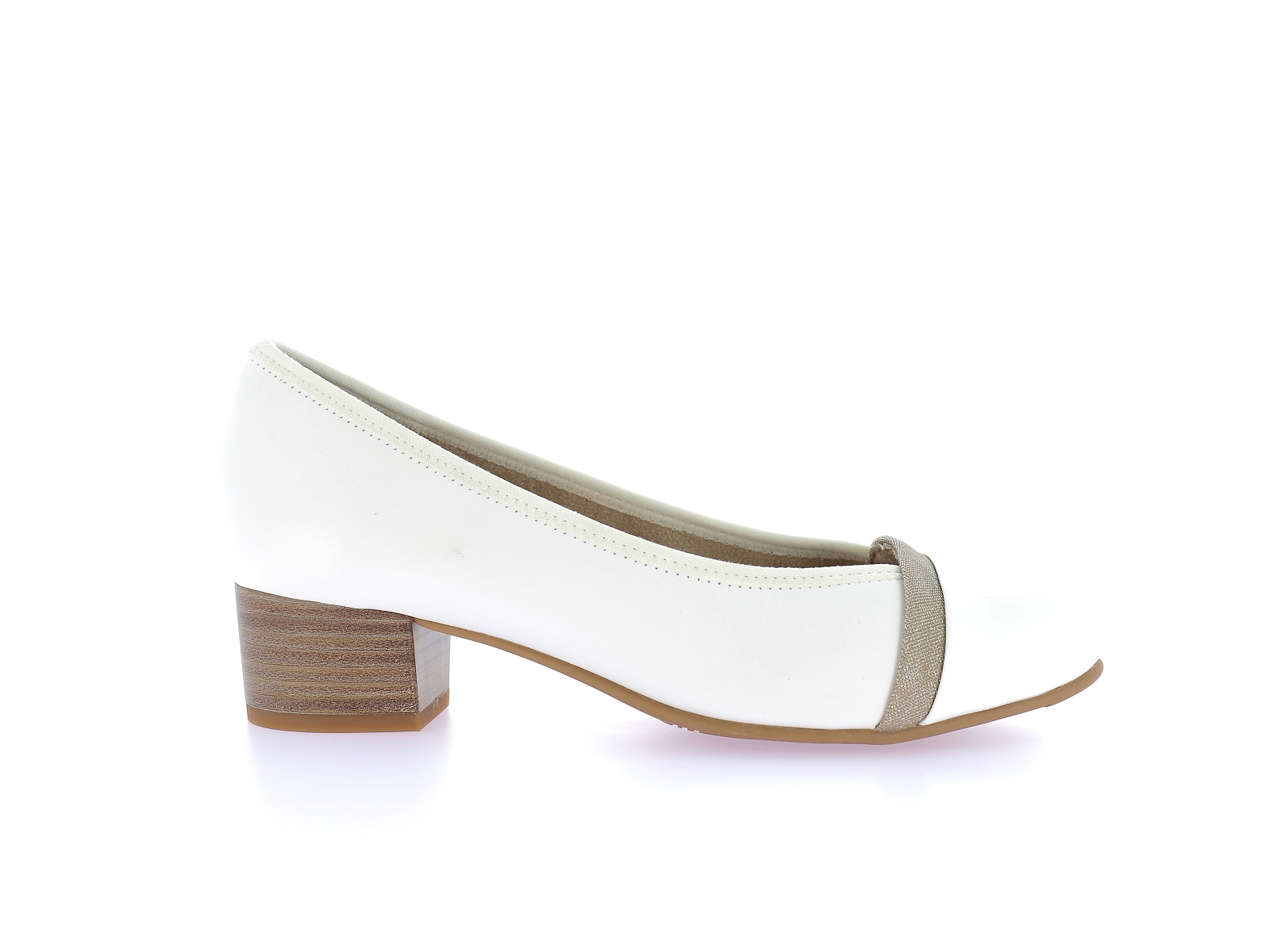Jana  shoes-22367 Matières combinées Blanc-Or