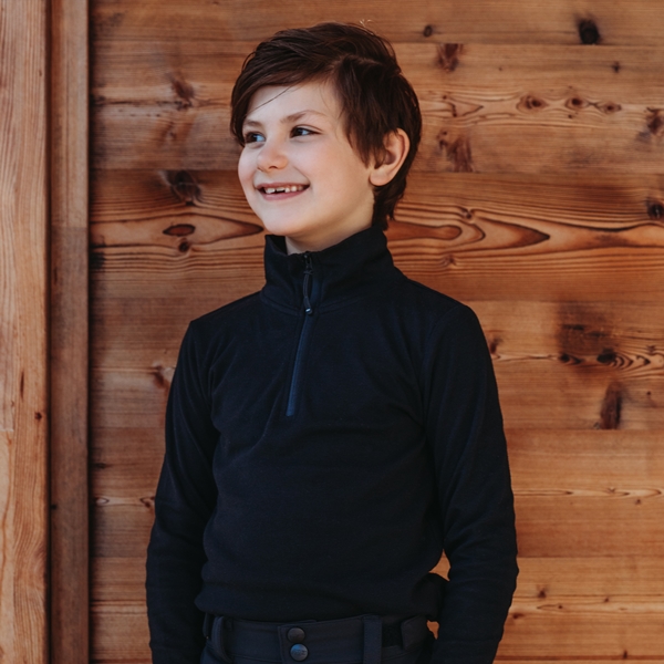 Mountain Peak kinder skipully met rits zwart