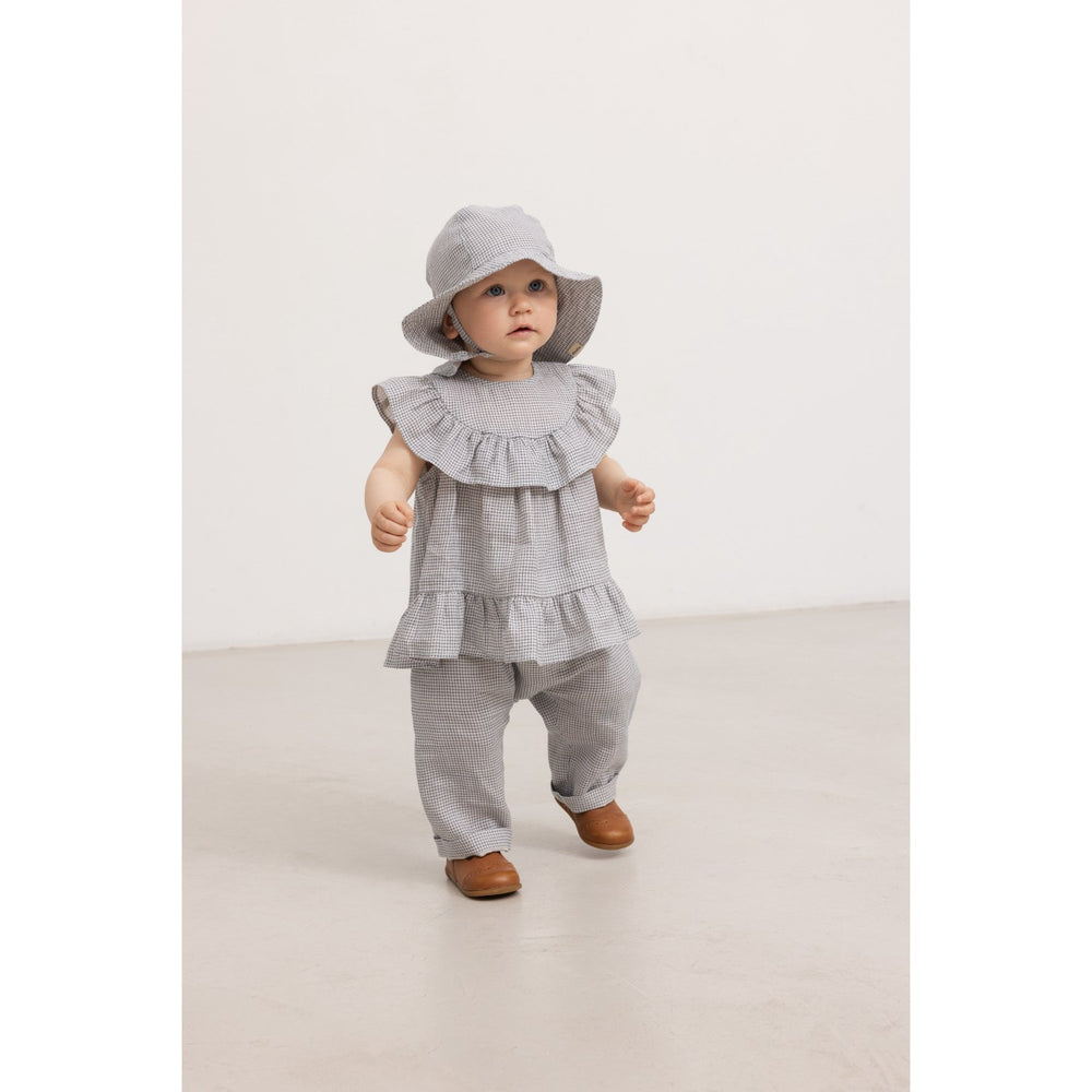 Køb MarMar Linen Mini Check Panu L Bukser
